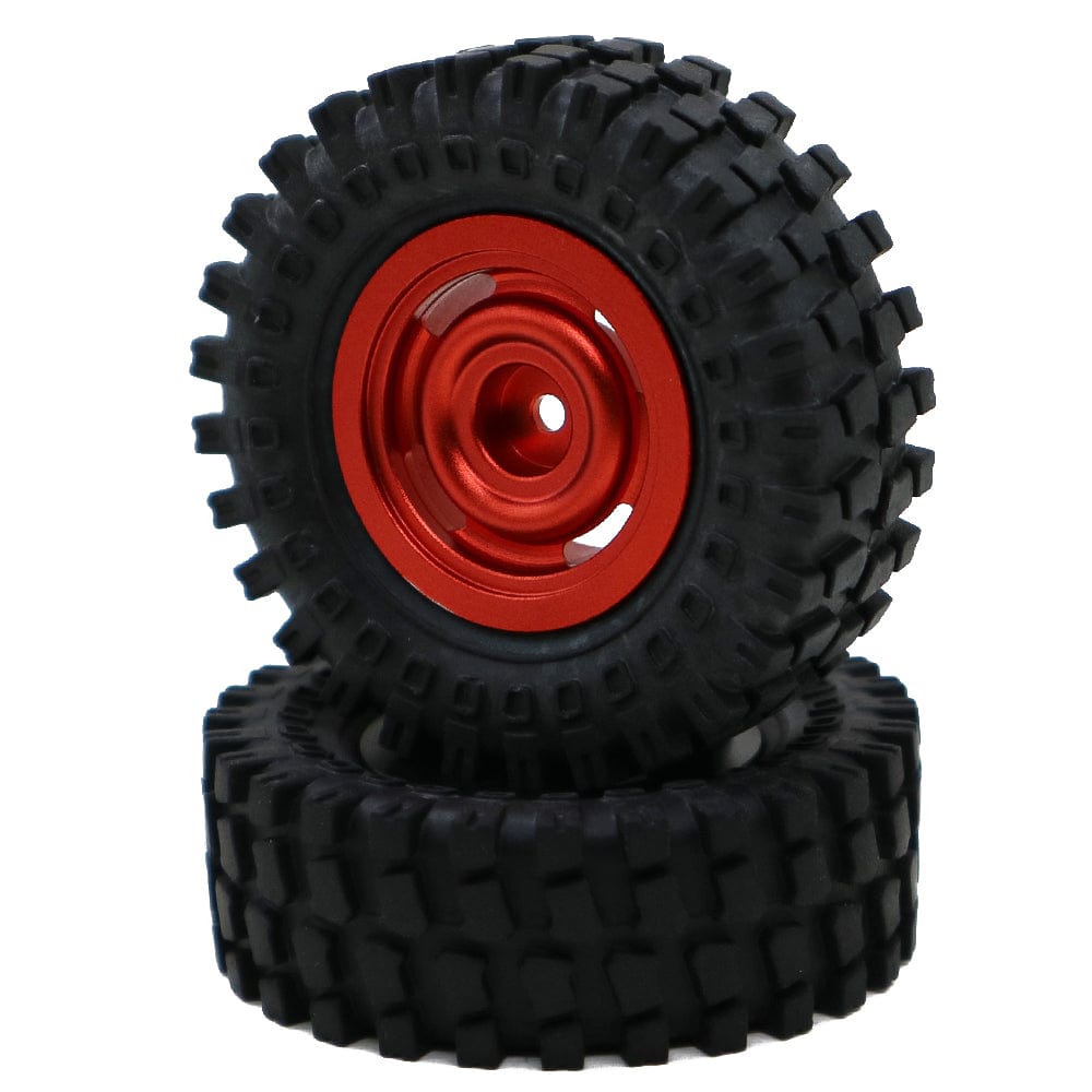 Classico 4 Aluminum Wheels, w/60mm Muddin Tires fits Tetra 1/18 (2pcs)