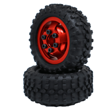 Load image into Gallery viewer, 5.0 Aluminum Wheels, w/51mm Muddin&#39; Tires fits Tetra 1/18 (2pcs)
